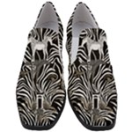 Abstract Zebra Women Slip On Heel Loafers