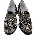 Abstract Zebra Women s Chunky Heel Loafers
