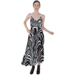 Abstract Zebra Tie Back Maxi Dress