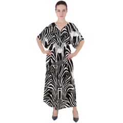 V-Neck Boho Style Maxi Dress 