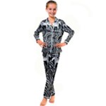 Abstract Zebra Kids  Satin Long Sleeve Pajamas Set