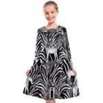 Abstract Zebra Kids  Midi Sailor Dress