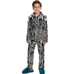 Abstract Zebra Kids  Long Sleeve Velvet Pajamas Set
