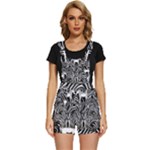 Abstract Zebra Short Overalls