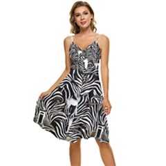 Sleeveless Tie Front Chiffon Dress 