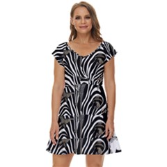 Short Sleeve Tiered Mini Dress 