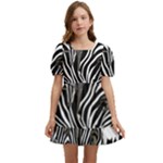 Abstract Zebra Kids  Short Sleeve Dolly Dress