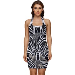 Sleeveless Wide Square Neckline Ruched Bodycon Dress 