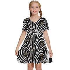 Kids  Short Sleeve Tiered Mini Dress 