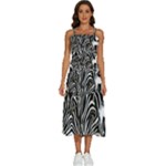 Abstract Zebra Sleeveless Shoulder Straps Boho Dress