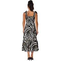 Tie-Strap Tiered Midi Chiffon Dress 