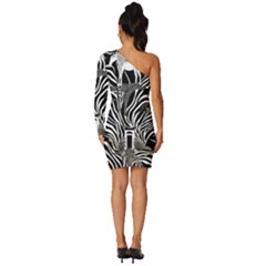 Long Sleeve One Shoulder Mini Dress 