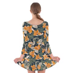 Long Sleeve Velvet Skater Dress 