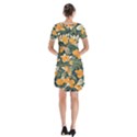 Short Sleeve V-neck Flare Dress 