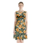 Neroli Blossom Sleeveless Waist Tie Chiffon Dress
