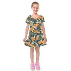Neroli Blossom Kids  Short Sleeve Velvet Dress from ArtsNow.com