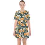 Neroli Blossom Sixties Short Sleeve Mini Dress
