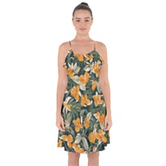 Neroli Blossom Ruffle Detail Chiffon Dress from ArtsNow.com