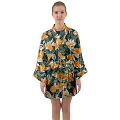 Long Sleeve Satin Kimono 