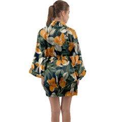 Long Sleeve Satin Kimono 