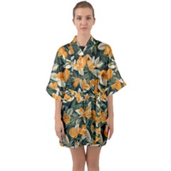 Half Sleeve Satin Kimono  
