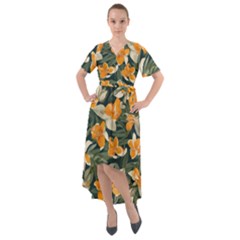 Front Wrap High Low Dress 