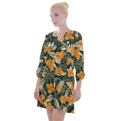 Open Neck Shift Dress 