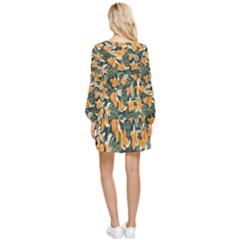 Tiered Long Sleeve Mini Dress 