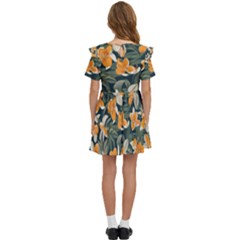 Kids  Frilly Sleeves Pocket Dress 