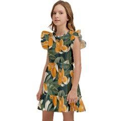 Kids  Winged Sleeve Dress 