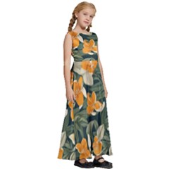 Kids  Satin Sleeveless Maxi Dress 