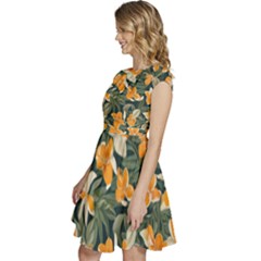 Cap Sleeve High Waist Dress 