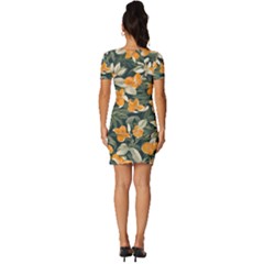Fitted Knot Split End Bodycon Dress 