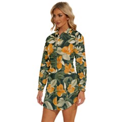 Womens Long Sleeve Shirt Dress 