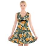 Neroli Blossom V-Neck Sleeveless Dress
