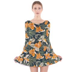Long Sleeve Velvet Skater Dress 