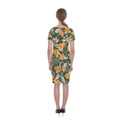 Classic Short Sleeve Midi Dress Back Classic Short Sleeve Midi Dress Back