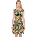 Neroli Blossom Capsleeve Midi Dress