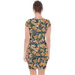 Capsleeve Drawstring Dress  