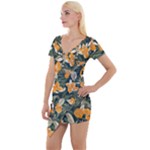 Neroli Blossom Short Sleeve Asymmetric Mini Dress