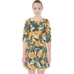 Neroli Blossom Quarter Sleeve Pocket Dress