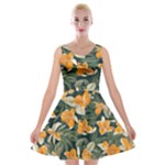 Neroli Blossom Velvet Skater Dress