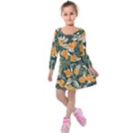 Neroli Blossom Kids  Long Sleeve Velvet Dress