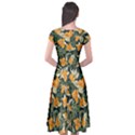 Cap Sleeve Wrap Front Dress 