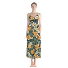 Button Up Chiffon Maxi Dress 