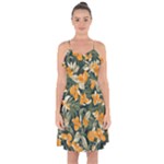 Neroli Blossom Ruffle Detail Chiffon Dress