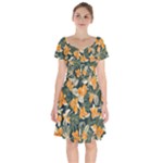 Neroli Blossom Short Sleeve Bardot Dress
