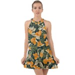 Neroli Blossom Halter Tie Back Chiffon Dress