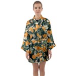 Neroli Blossom Long Sleeve Satin Kimono