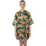 Neroli Blossom Half Sleeve Satin Kimono 